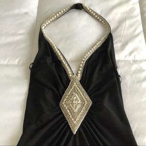 Gorgeous blinged out black cocktail dress!